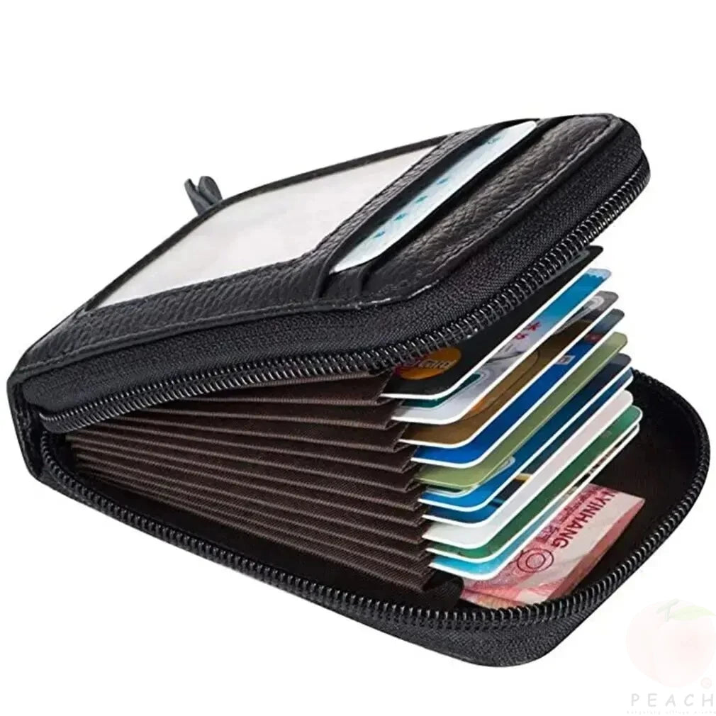 Organ Card Bag Korean Edition Portable Women's Short Bank Card Cover Business Card Clip Zipper Vertical Handheld Bag