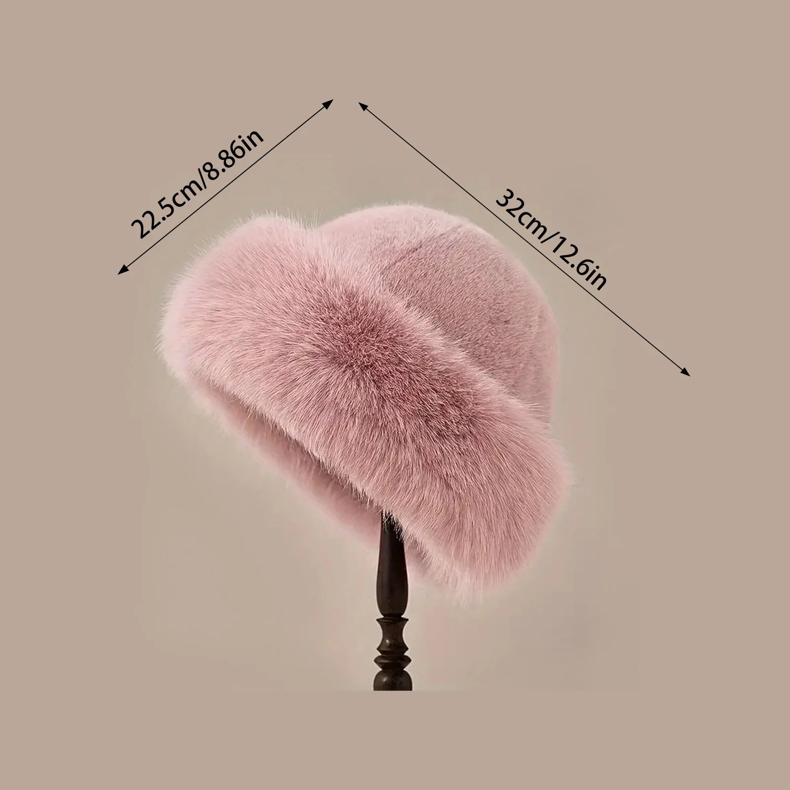 Thicken Plush Warm Fur Hat for women Fluffy Beanie winter Warm Thick Hat Mongolian Caps for Cold Weather Snow Caps