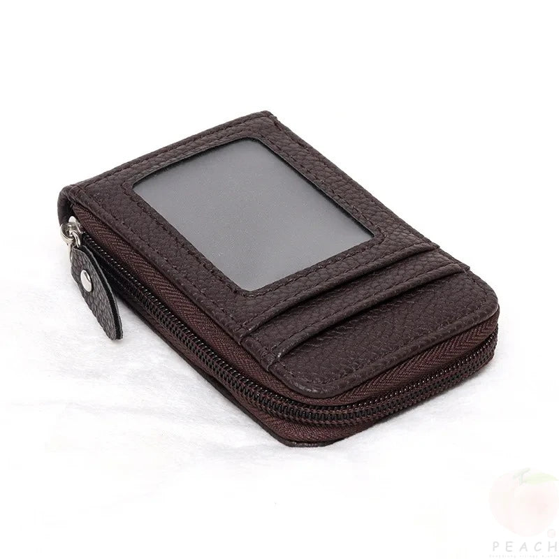 Organ Card Bag Korean Edition Portable Women's Short Bank Card Cover Business Card Clip Zipper Vertical Handheld Bag