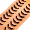 HBZGTLAD 10 Pairs Faux Mink Eyelashes Handmade False Eyelashes Natural Nude Makeup Simulation Cross Messy Eye 3D Curly Eyelashes