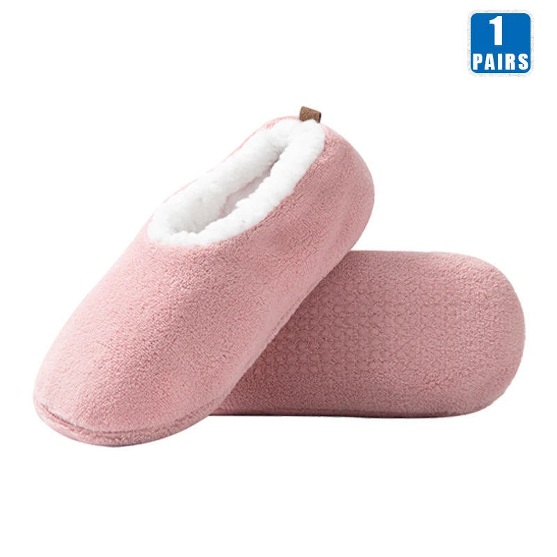 Women's Indoor Floor Socks Keep Warm Winter Men Non-slip Floor Shoes Soft Comfortable 2022 New Fashion Ladies Home Slippers