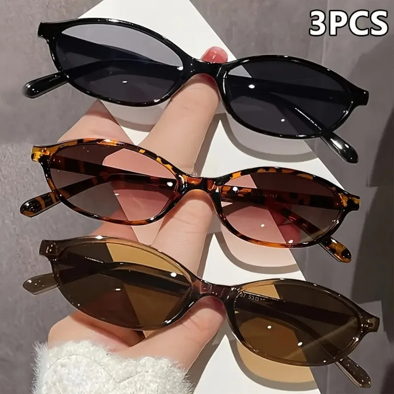 3 Pairs of Summer Women's Fashion Glasses Women's Glasses Suitable for Daily Decoration and Photography in Summer