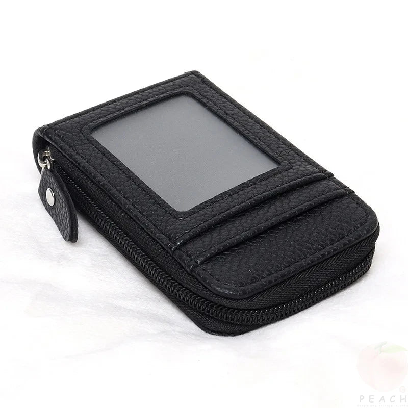 Organ Card Bag Korean Edition Portable Women's Short Bank Card Cover Business Card Clip Zipper Vertical Handheld Bag