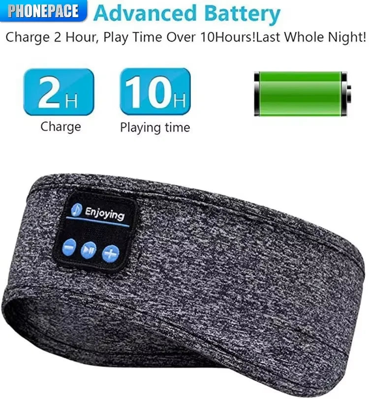 Bluetooth Earphones Sports Sleeping Headband Elastic Wireless Headphones Music Eye Mask Wireless Bluetooth Headset Headband