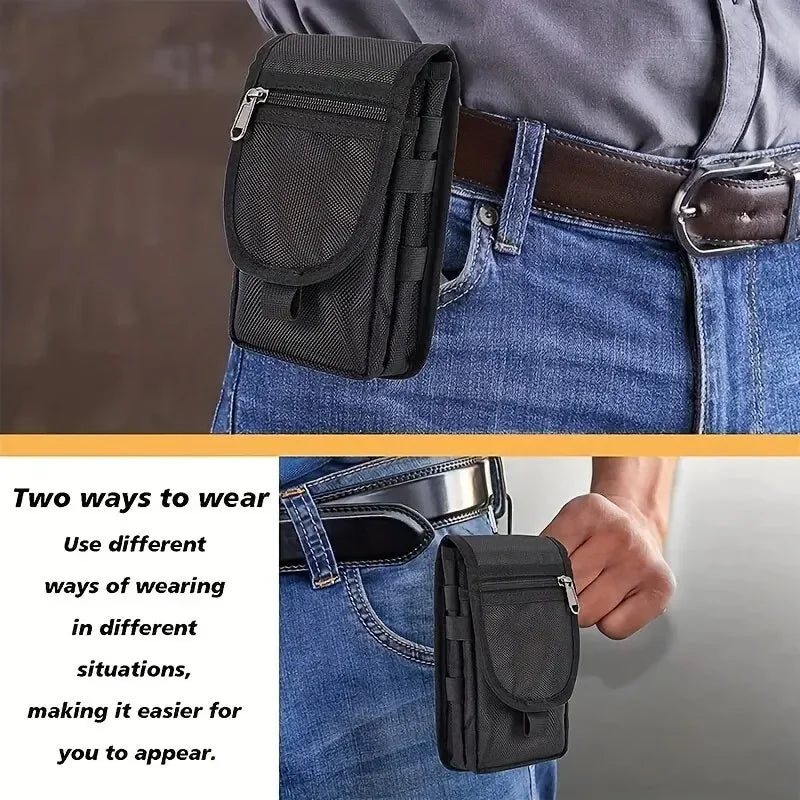 Mobile Phone Bag, Casual Waist Bag, Pen Insertion Bag, 6.3 Inch Flip Top, Mobile Phone Waist Hanging Bag, Waist Bag, Mobile Phon