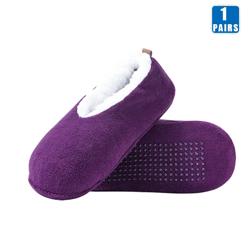 Women's Indoor Floor Socks Keep Warm Winter Men Non-slip Floor Shoes Soft Comfortable 2022 New Fashion Ladies Home Slippers