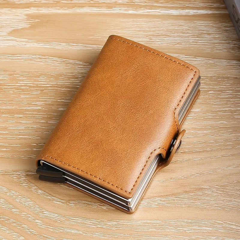 Large Capacity Double Layer ID Credit Card Holder Anti Rfid Blocking Protected Magic Wallet for Men Carbon Fiber Cardholder Case