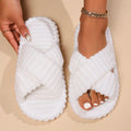 Women's opening winter indoor and outdoor thick soled warm plush moon shoes word foam cotton slippers