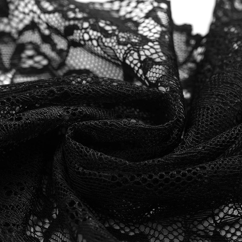 Sexy Lace Pajama Set for Women 2Pcs Summer Sleepwear Lingerie Nightwear Black Lace Cami Top with Pink Shorts Comfortable