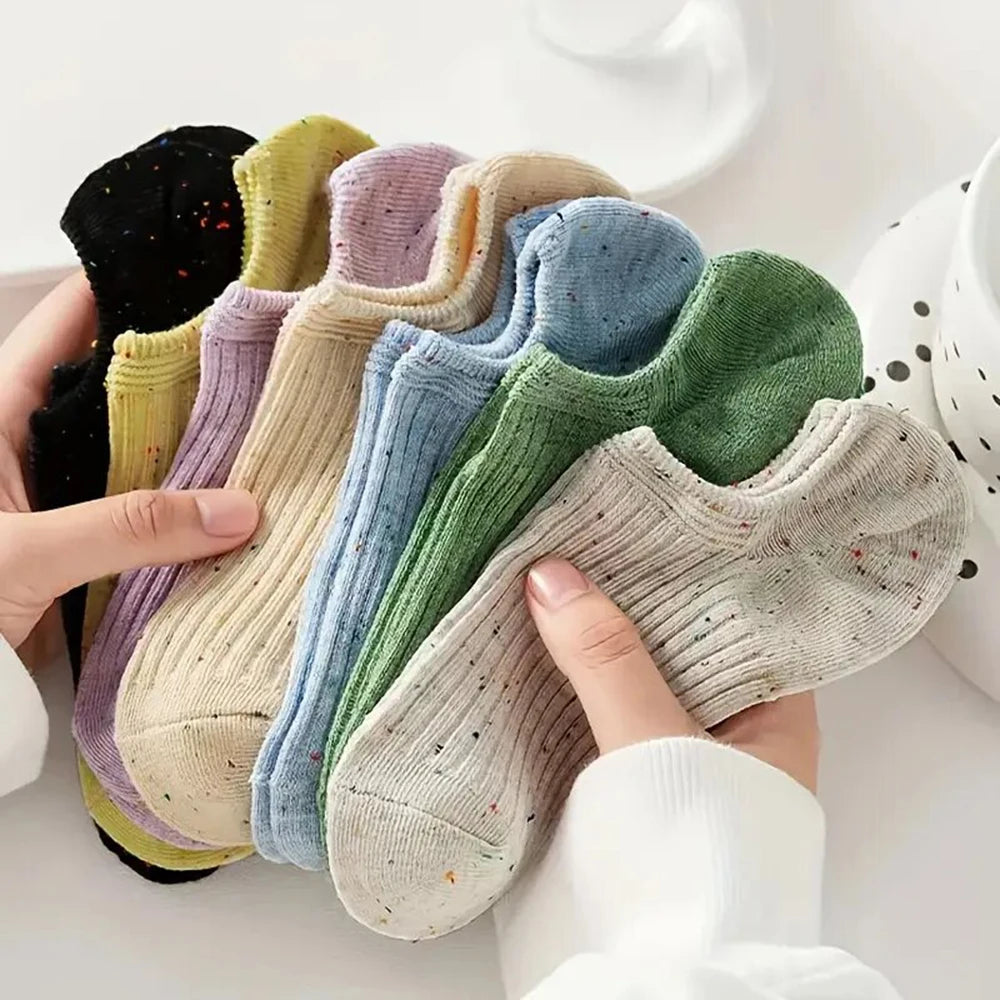 5/10/20 Pairs Women Cartoon Teddy Bear Patterned Ankle Socks Versatile Fashionable Creative Breathable Comfortable Casual Socks