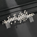 Wedding Pearl Leaf Crystal Hair Comb Hairpin Headband Tiara For Women Bride Queen Party Wedding Bridal Hair Accessories Jewelry