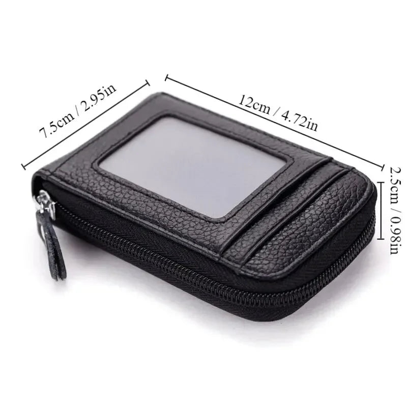 Organ Card Bag Korean Edition Portable Women's Short Bank Card Cover Business Card Clip Zipper Vertical Handheld Bag