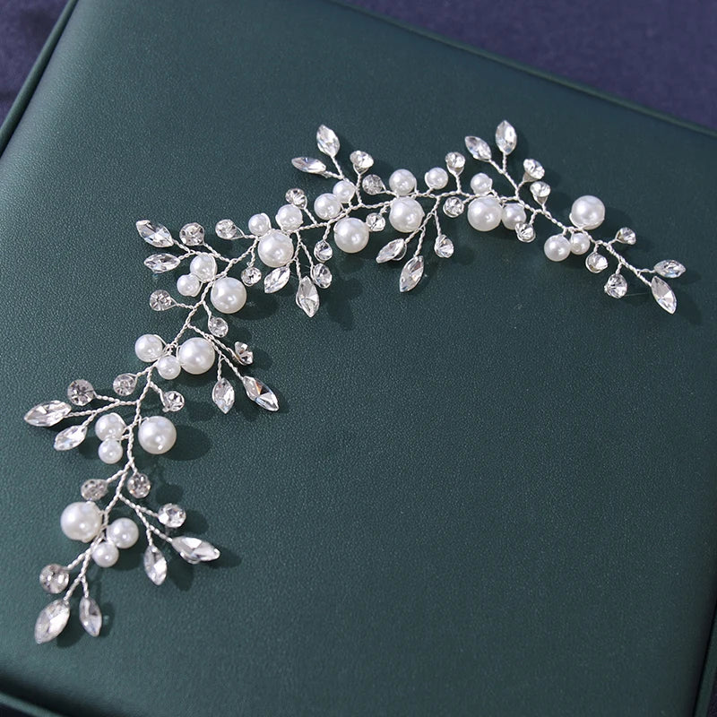 Pearls Crystal Handmade Headbands Fashion Wedding Hair Accessories Cheap Hairbands Rhinestone Head Jewelry Wholesale Dropping