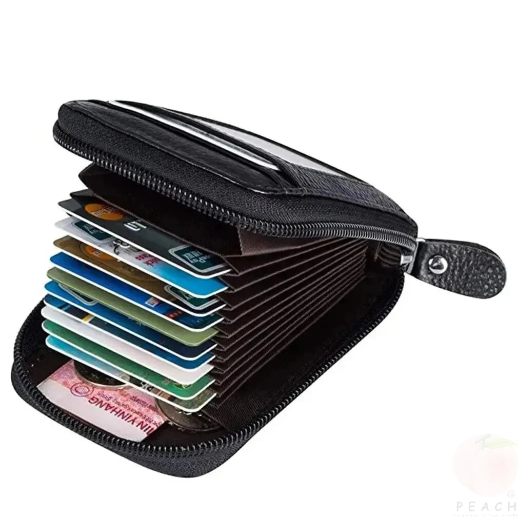 Organ Card Bag Korean Edition Portable Women's Short Bank Card Cover Business Card Clip Zipper Vertical Handheld Bag