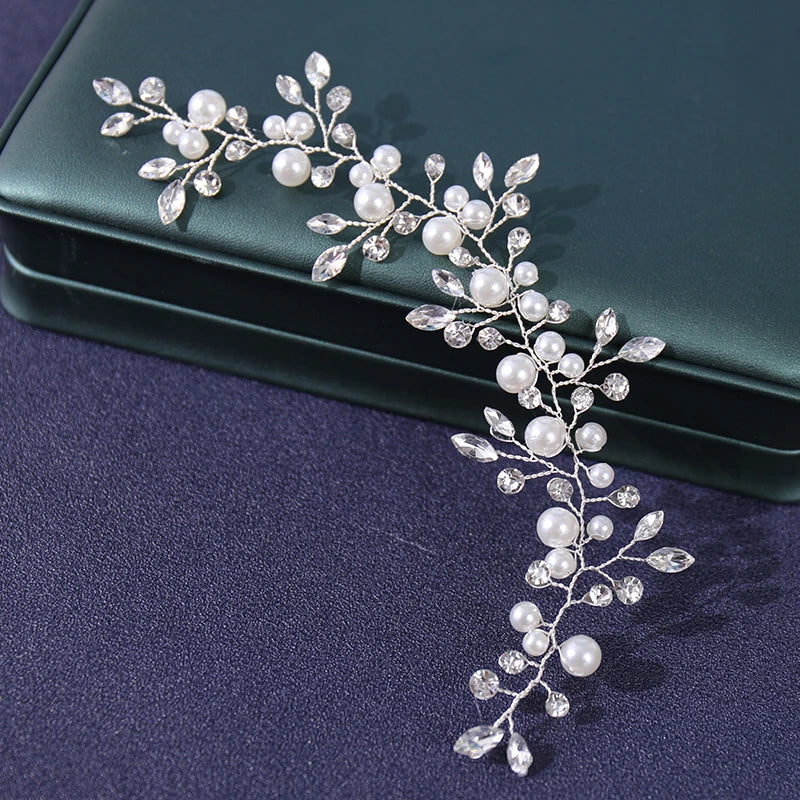 Pearls Crystal Handmade Headbands Fashion Wedding Hair Accessories Cheap Hairbands Rhinestone Head Jewelry Wholesale Dropping
