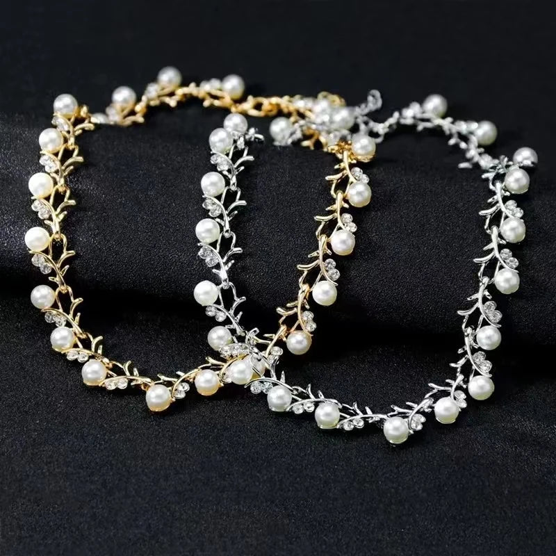 3pcs Sweet Jewelry Set Artificial Pearl Pendant Banquet Party Women's Romantic Pearl Necklace Earrings Bracelet Accessories Set